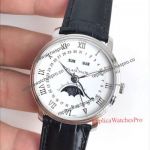 AAA Copy Swiss Blancpain Villeret 6654 White Dial Moonphase Watch Mens 
